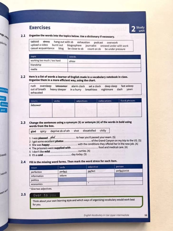 Anglais, vocabulaire et utilisation, livre numérique (4e édition) + réponses + livre numérique enrichi