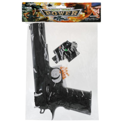 Пистолет с лазерн. прицелом, с пульками 2019 в пак. в кор.2*72шт