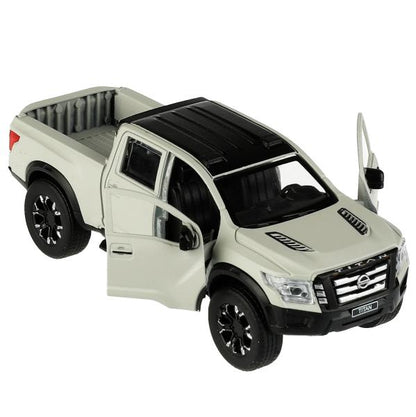 Machine en métal NISSAN TITAN МАТОВЫЙ 12,5 см, double, bagage, инерц, серый, kor. Parc technologique dans le cor.2*36шт