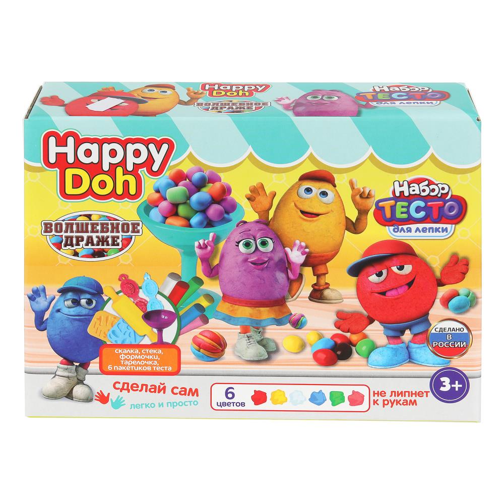 Набор для лепки с формочками волшебное драже, 24 см HAPPY DOH в кор.8шт