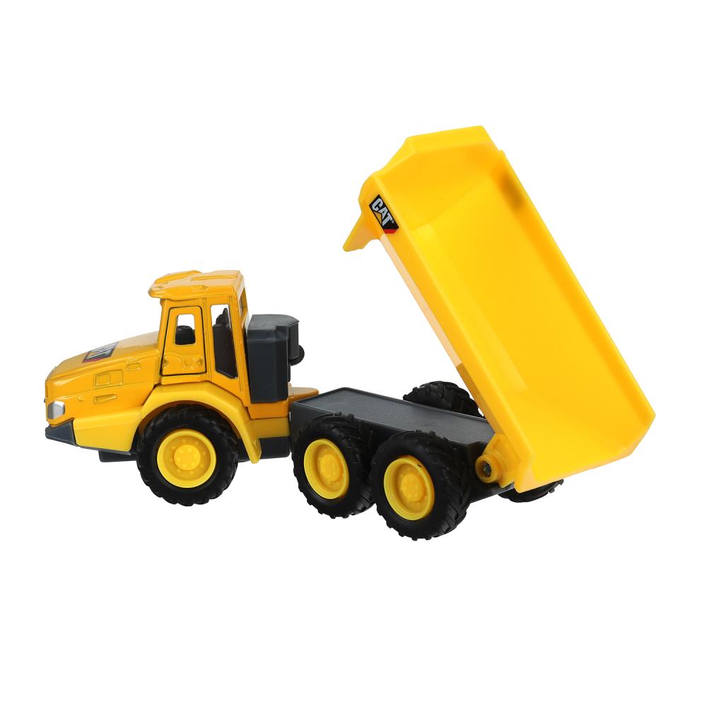 Машина металл caterpillar КАРЬЕРНЫЙ САМОСВАЛ, 15 см, дверь, инерция Технопарк в кор.2*24шт