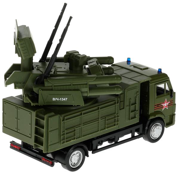 Машина металл свет-звук KAMAZ АРМИЯ РОССИИ 17 см, двер, подв.дет, инер, кор. Технопарк в кор.2*30шт