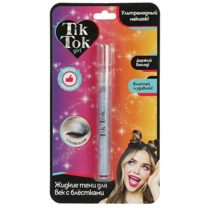 Жидкие тени для век цвет: СИНИЙ TIK TOK GIRL в кор.4*24шт