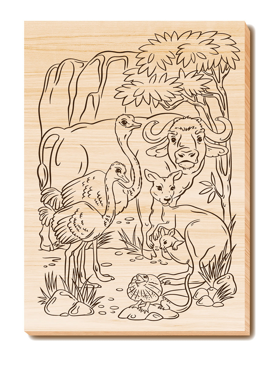 Выжигание. Дощечка для выжигания и росписи 1 шт "Австралия" А4 (конверт)