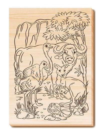 Выжигание. Дощечка для выжигания и росписи 1 шт "Австралия" А4 (конверт)