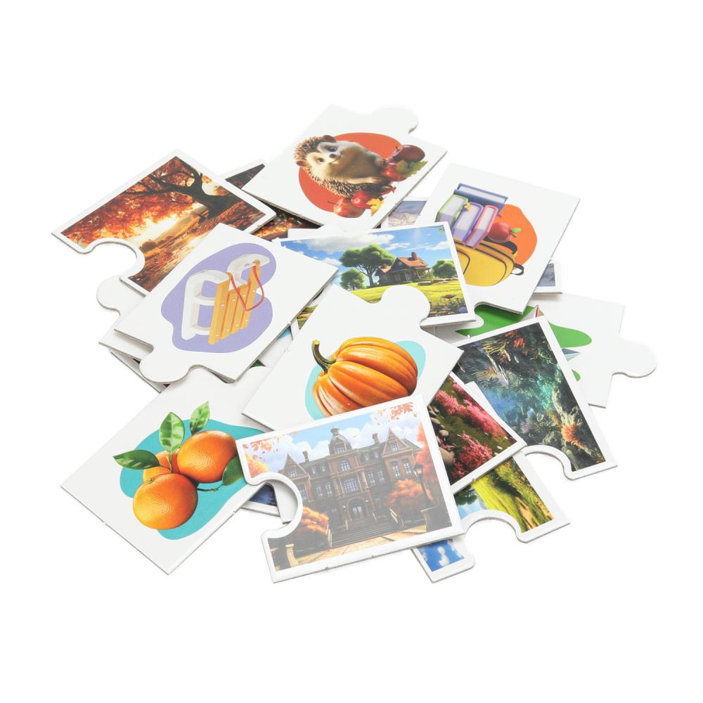 Времена года. Развивающая игра-пазл. 36 jeux de puzzle 355x240x35 mm. Умные игры в кор.10шт