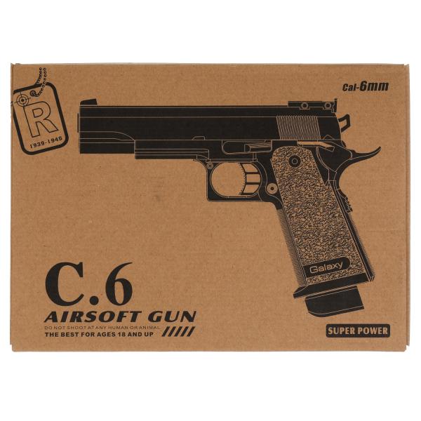 Pistolet (п) métal, chargeur simple, avec pistolets C6 dans le cor. dans le cor.36шт