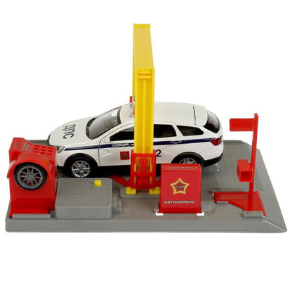 Игрушка пластик свет-звук автосервис 21 см,vestacross-12pol-wh , красн, кор. Технопарк в кор.2*30шт
