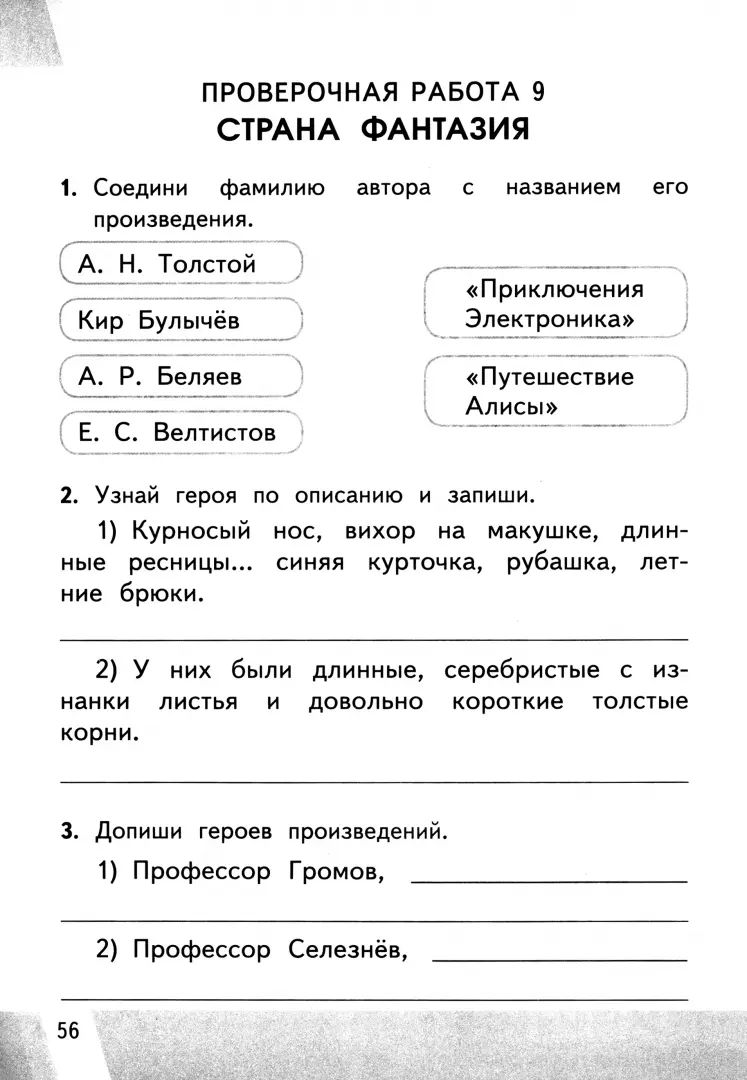 КИМн-ВПР. Cette attestation 4 cl. Литературное чтение. / Шубина. (ФГОС).