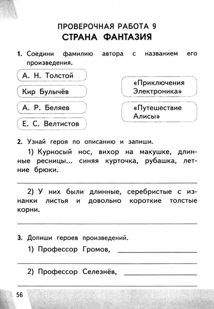 КИМн-ВПР. Cette attestation 4 cl. Литературное чтение. / Шубина. (ФГОС).