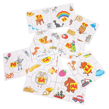 СЛОГИ. НАСТОЛЬНАЯ ИГРА СЕРИИ "УЧИСЬ, ИГРАЯ!" 00075 в уп.10шт