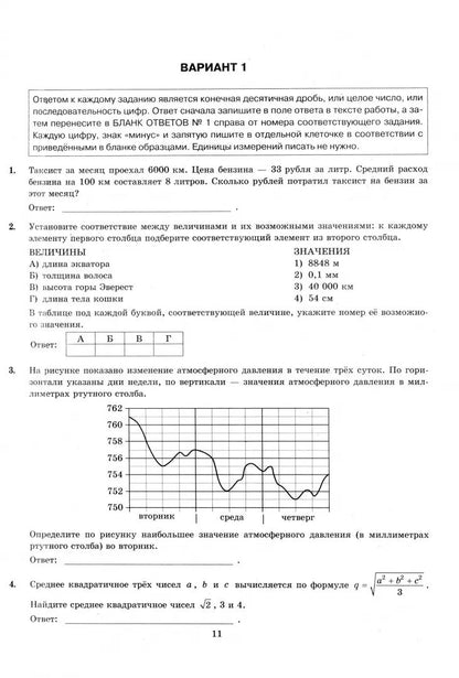 ЕГЭ 2025. 50 ТВЭЗ. МАТЕМАТИКА. БАЗОВЫЙ УРОВЕНЬ. 50 ВАРИАНТОВ. ТИПОВЫЕ ВАРИАНТЫ ЭКЗАМЕНАЦИОННЫХ ЗАДАНИЙ