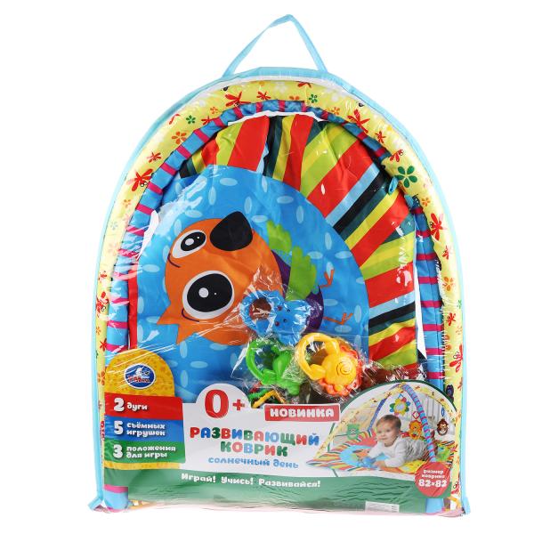 Детский игровой коврик "Умка" солнечный день с игрушками на подвеске в пак. (русс. уп.) в кор.2*9шт