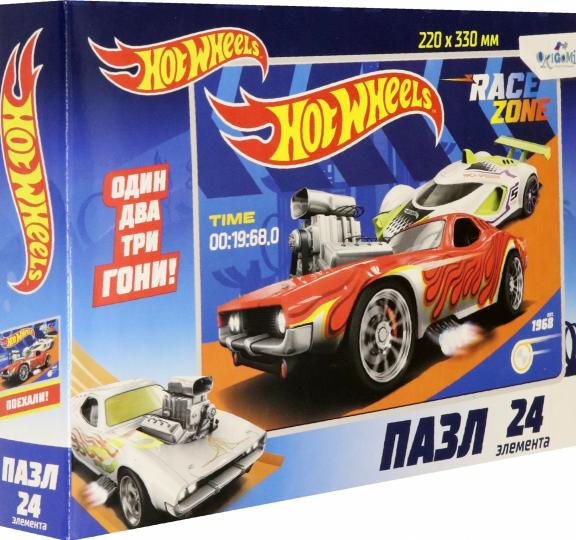 Origami. Hot Wheels. Пазл. 24 эл. "Территория гонки" арт.06852 /12