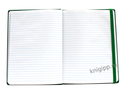 Книга учёта А4 в линию. Зелёная