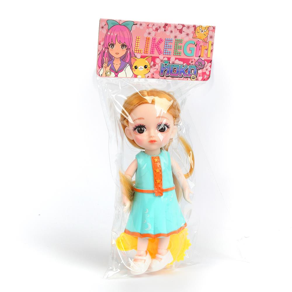 Кукла 15 см, Аниме, аксессуары 2шт, в пакете LIKEE GIRL в кор.2*144шт