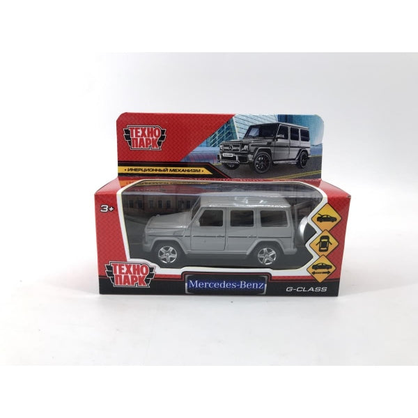 Машина металл MERCEDES-BENZ G-CLASS 12 см, двери, багажн, темно-серый, кор. Технопарк в кор.2*36шт