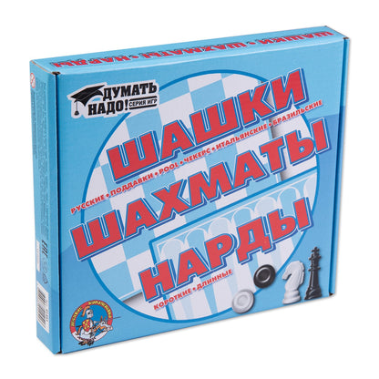 Игра настольная 3 в 1\ Нарды, шашки, шахматы\ 01451