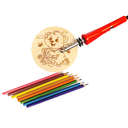 Выжигание. Fourche pour le voyage "Мишка" (largeur 130 mm, conversion A5)