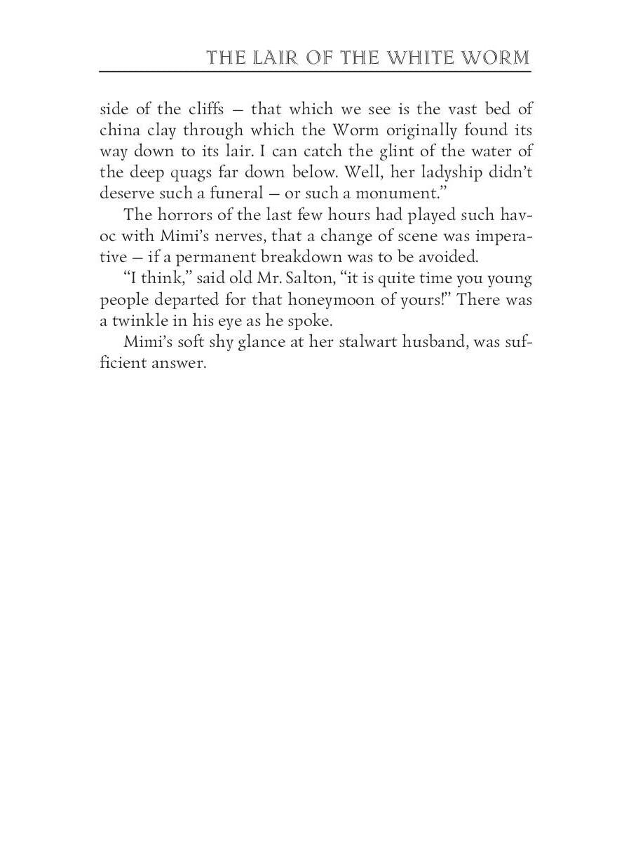 Le repaire du ver blanc = Логово Белого червя: на англ.яз