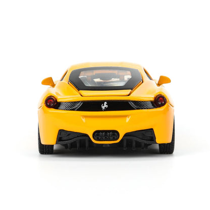 Модель металл звук ferrari 458 italia 14 см, двери, багажник. инерция кор. Технопарк в кор.2*48шт