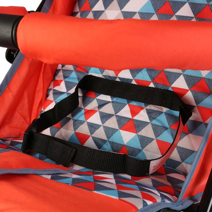 КОЛЯСКА-ТРОСТЬ "BIMBO" КОЛЕСА 8*5,5", ГЛУБОКОЕ КАНАПЕ, ЧЕХОЛ, 3 ТОЧ. РЕМЕНЬ, ЦВЕТ КРАСНЫЙ в кор.4шт