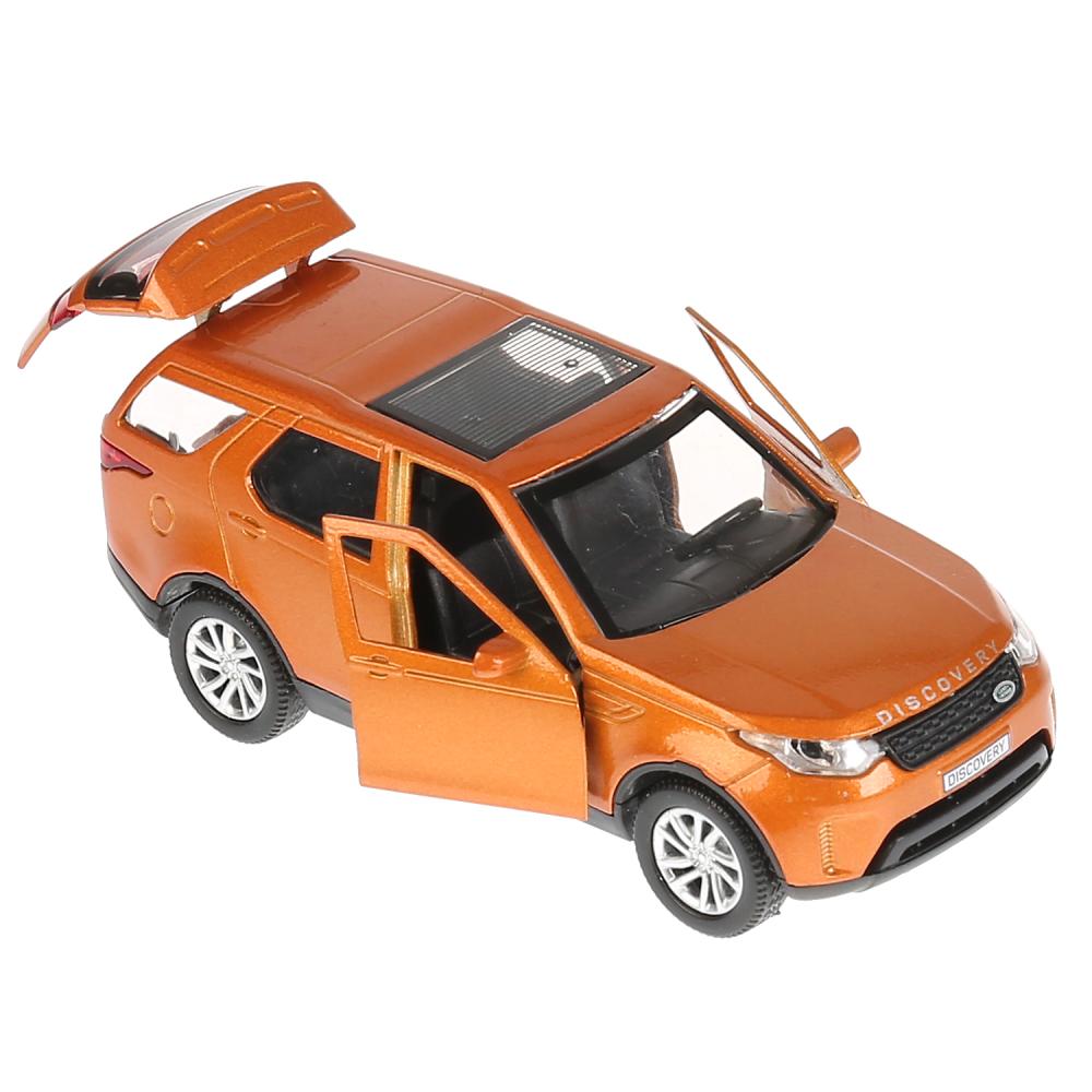 Machine en métal LAND ROVER DISCOVERY 12 cm, ouverte. двери, инерц, золотой,в кор. Parc technologique dans le cor.2*36шт