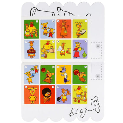 "УМКА". НЕВЕРОЯТНЫЕ ПРИКЛЮЧЕНИЯ. ОРАНЖЕВАЯ КОРОВА (РАЗВИВАЮЩ.РАСКРАСКА С ВЫРУБКОЙ И НАКЛ.) pour 50шт