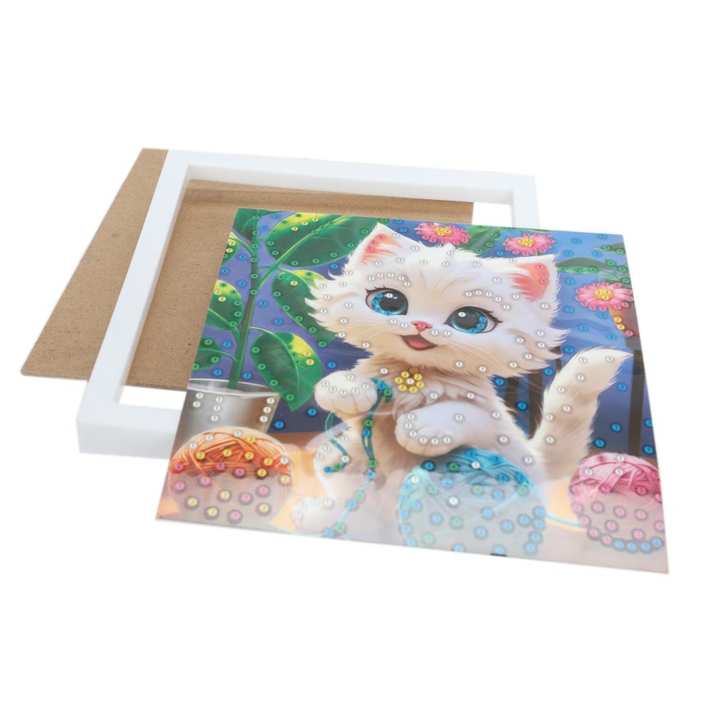 Алмазная мозаика 15*15, в коробке, котёнок с клубком МУЛЬТИ АРТ в кор.48шт