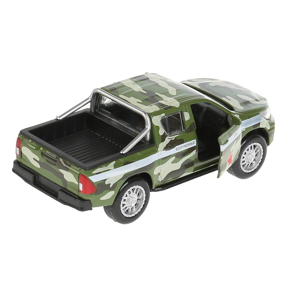 Машина металл свет-звук "toyota hilux camouflяж" 12см, инерц.зеленый,в кор. Parc technologique dans le cor.2*36шт