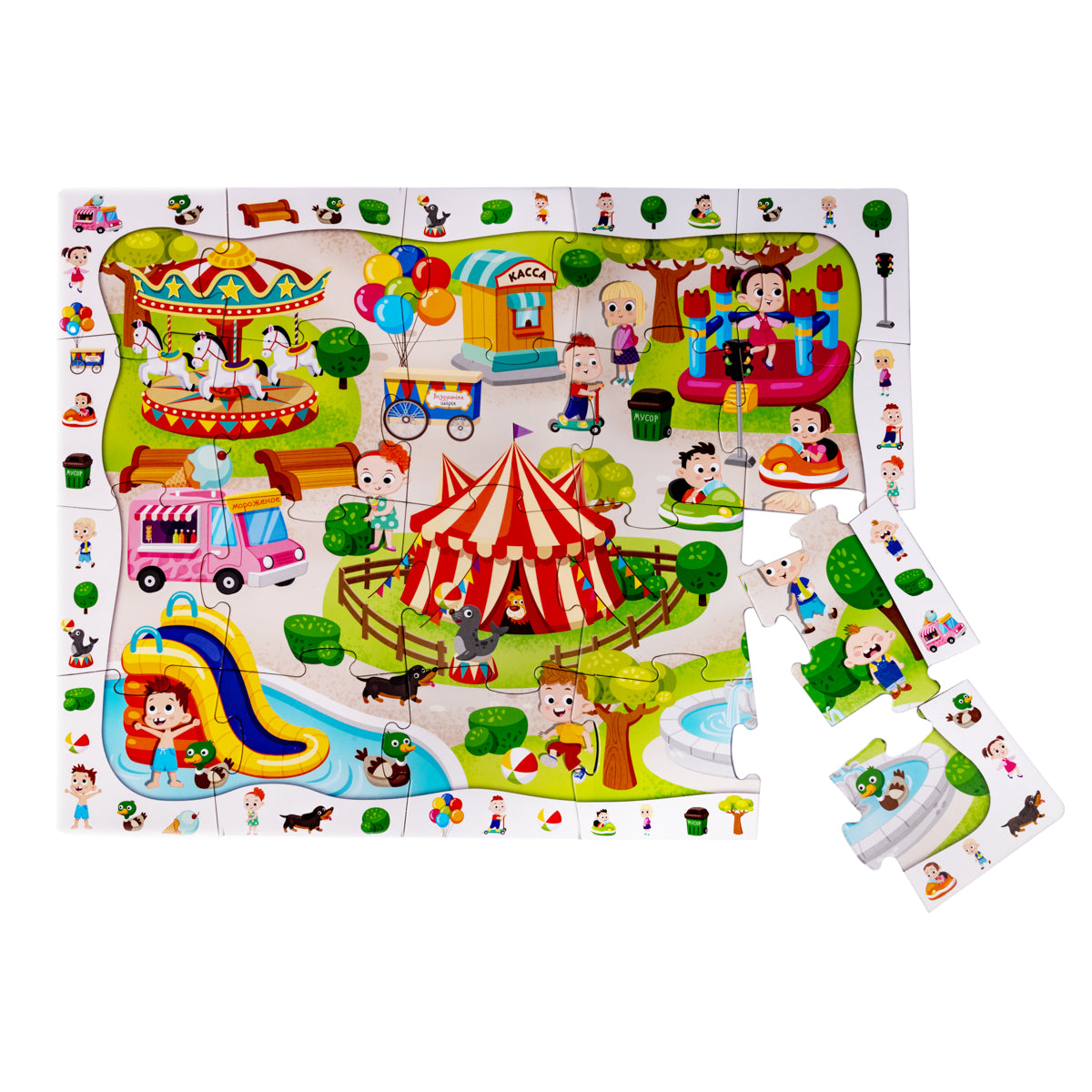 Пазлы MAXI Baby Toys "В парке" 20 эл (поле 61х47см)