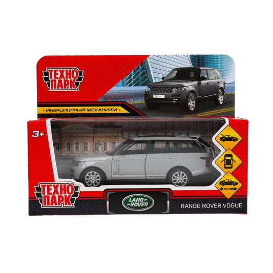 Машина металл RANGE ROVER VOGUE 12 см, двери, багаж, темно-серый, кор. Технопарк в кор.2*36шт