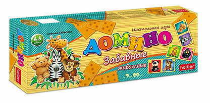 Игра настол.ДОМИНО 28карт,Забав.животн,28ИнД_28258