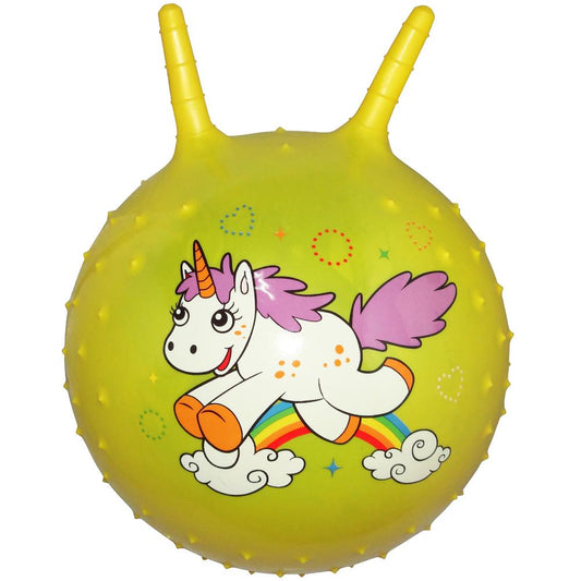 Мяч-прыгун Пони 55 см, массажн., с рожками, в ассорт. в сетке в кор.60шт