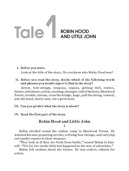 10 legendary tales about Robin Hood = 10 легенд о Робин Гуде: пособие по аналогическому чтению и аудированию
