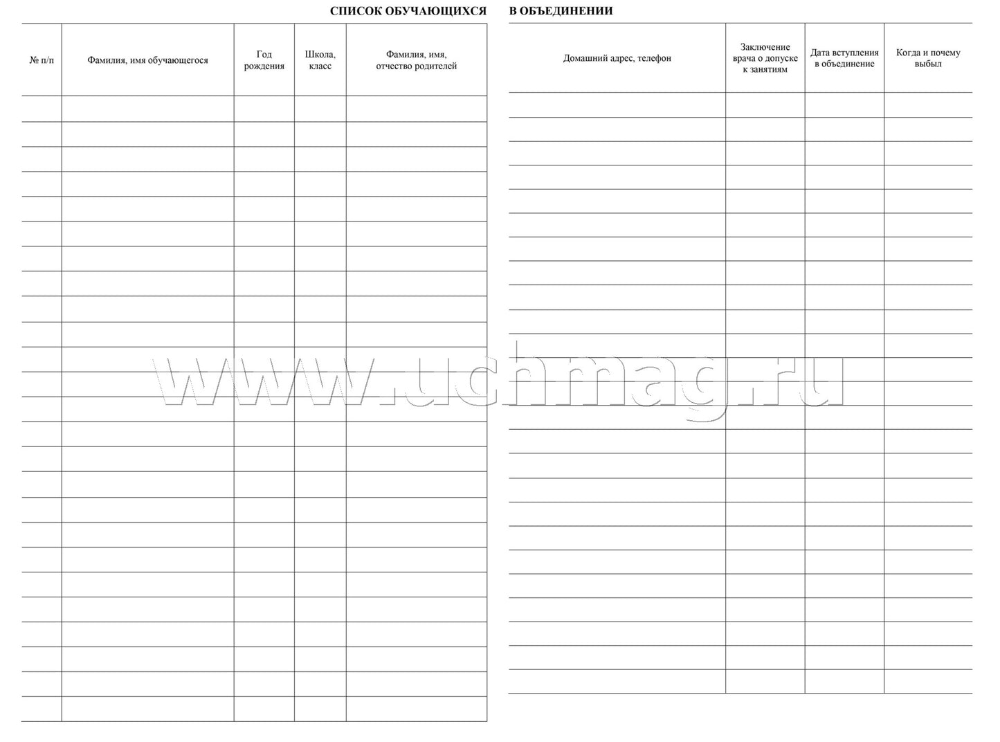 Журнал учёта внеурочной деятельности обучающихся 5-11 классов в ОО. (Формат А4, блок бумага офсетная пл.65, обложка офсетная, пл. 160) 48 стр.