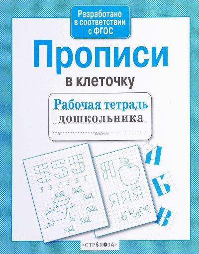 Рабочая тетрадь дошкольника "Прописи в клеточку"