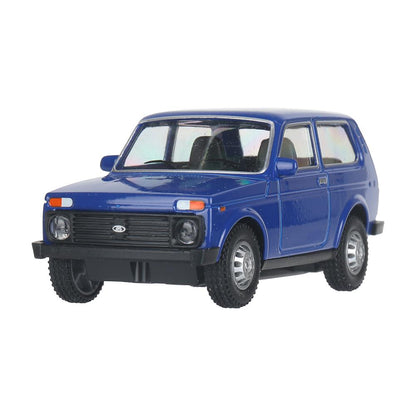 Машина металл LADA 4x4 длина 10 см, инерц, синий, кор. Технопарк в кор.72шт