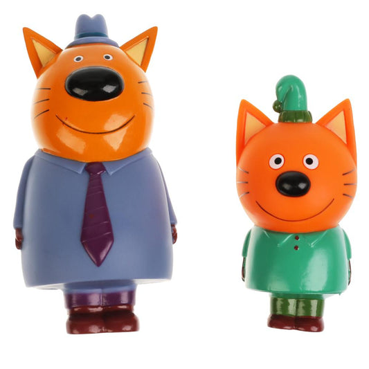 Игрушка пластизоль для ванны Капитошка Три Кота папа и Компот, 2шт., сетка (русс.уп.) в кор.50шт