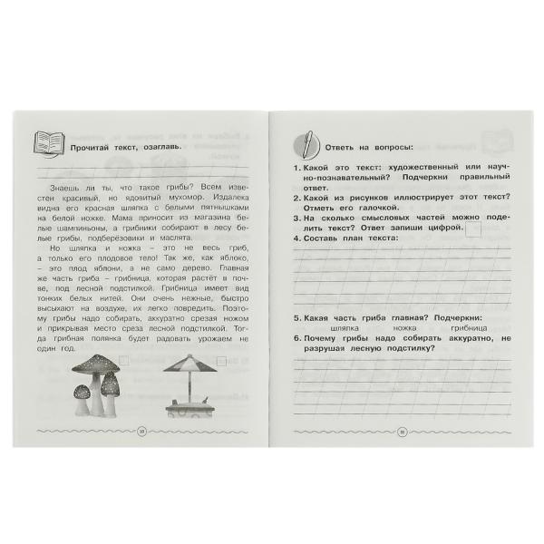 Littérature. Смысловое чтение. Рабочая тетрадь младшего школьника. 165х215 mm,32 pièces. Умка в кор.40шт