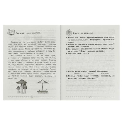 Littérature. Смысловое чтение. Рабочая тетрадь младшего школьника. 165х215 mm,32 pièces. Умка в кор.40шт