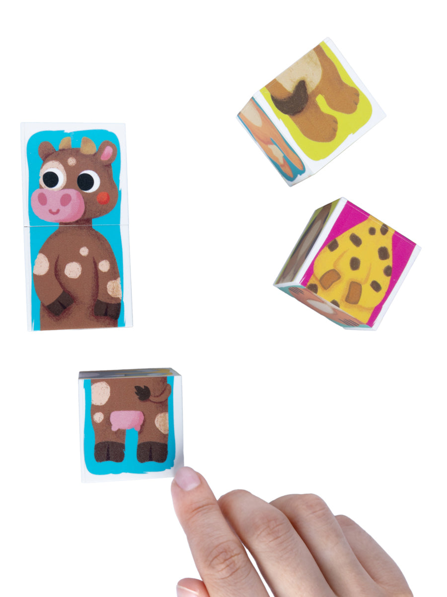 Jouets pour bébés en plastique, jouets pour bébés, "Зверопутаница", 6 pièces (12 personnes)