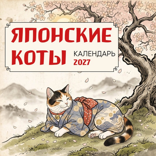 Японские коты. Календарь настенный на 2027 год (300х300 мм)