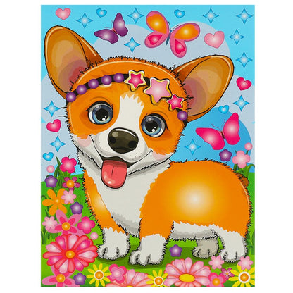 Mosaïque de couleur 17*23 cm pour corgis, 100 pièces