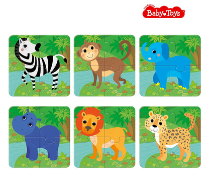Пазлы MAXI Baby Toys "Собери свою зверюшку. Животные Африки"
