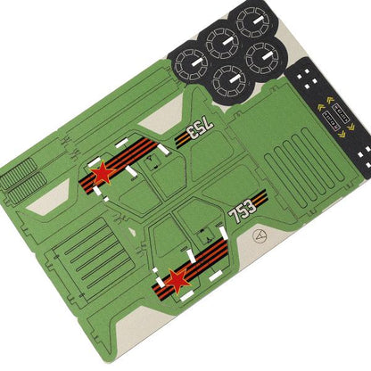 UAZ конструктор деревянный uaz HUNTER ВОЕННЫЙ, 51 jours. Grand maître en cor.250шт