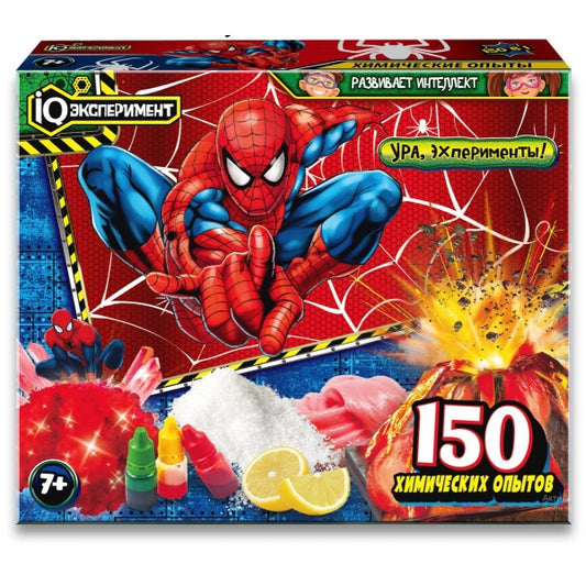 Химические опыты 150 шт. супер герой в кор. IQ Эксперимент в кор.12наб
