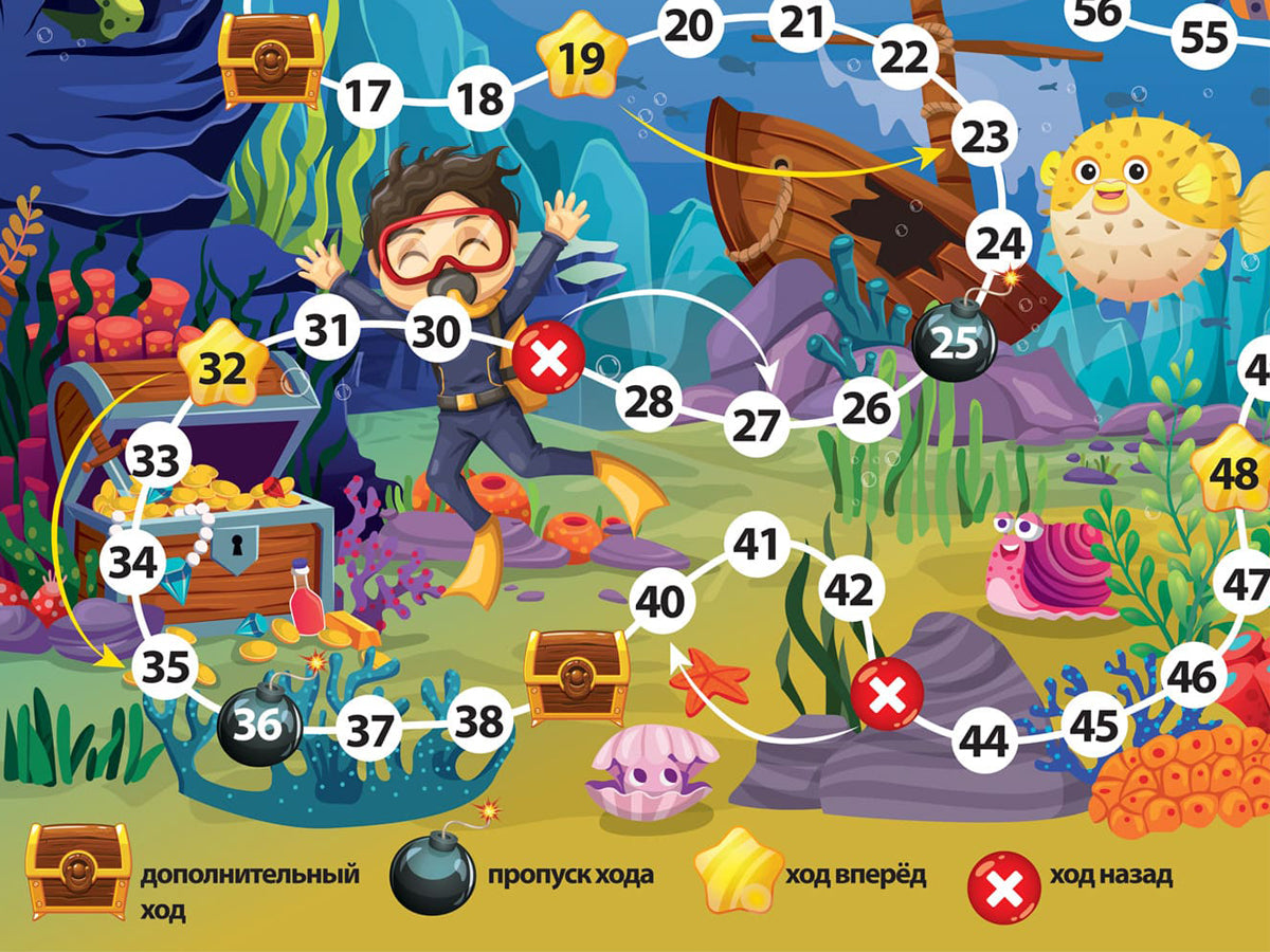 Игра настольная ходилка "В океане"