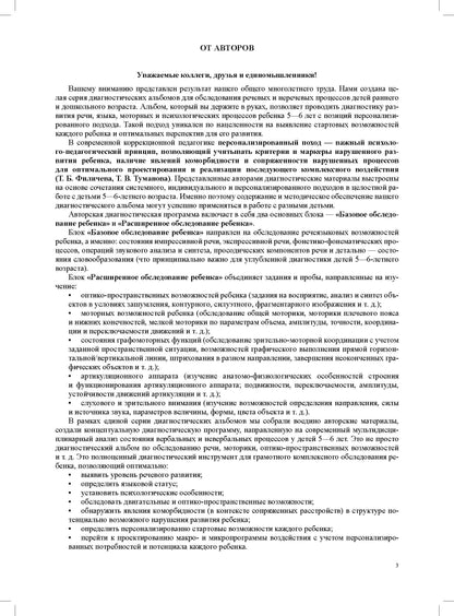 Комплексное обследование речевого и психомоторного развития дошкольника 5-6 лет
