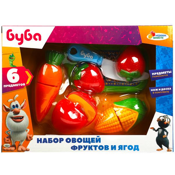 Набор овощей, фруктов и ягод БУБА кор.25*18,5*6см ИГРАЕМ ВМЕСТЕ в кор.2*24шт
